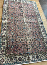 Load image into Gallery viewer, Vintage Turkish Mulberry and Teal Area Rug
