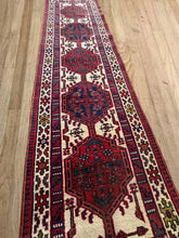 Load image into Gallery viewer, Vintage Turkish Ruby Red 5 Medallion Runner Rug
