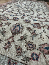 Load image into Gallery viewer, Vintage Turkish Ecru, Pink and Blue Floral Runner Rug
