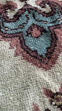 Load image into Gallery viewer, Vintage Turkish Ivory, Blue and Pink Runner Rug
