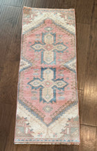 Load image into Gallery viewer, Vintage Turkish Faded Pink and Blue Ruggie Rug
