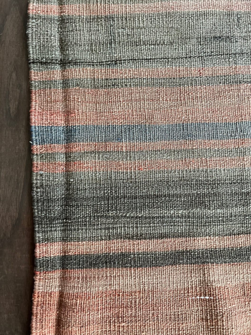 Vintage Turkish Kilim Striped Runner Rug