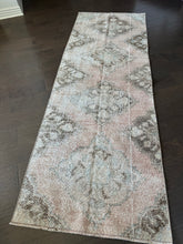 Load image into Gallery viewer, Vintage Turkish Faded peach and Tan Runner Rug
