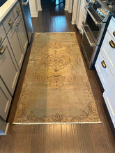 Load image into Gallery viewer, Vintage Turkish Ecru and Sage Runner rug
