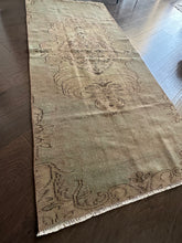 Load image into Gallery viewer, Vintage Turkish Ecru and Sage Runner rug

