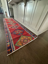 Load image into Gallery viewer, Vintage Turkish Geometric Bright Runner Rug
