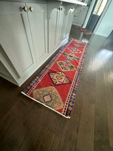 Load image into Gallery viewer, Vintage Turkish Geometric Bright Runner Rug
