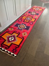 Load image into Gallery viewer, Vintage Turkish Rug Bright Kilim Runner
