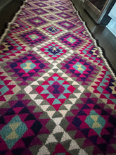 Load image into Gallery viewer, Vintage Turkish Kilim Pink and Purple Runner Rug
