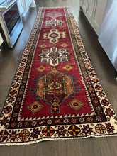 Load image into Gallery viewer, Vintage Turkish Red, Wine and Ivory Rug Runner
