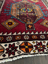 Load image into Gallery viewer, Vintage Turkish Red, Wine and Ivory Rug Runner
