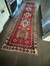 Load image into Gallery viewer, Vintage Turkish Red, Wine and Ivory Rug Runner
