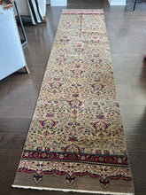 Load image into Gallery viewer, Vintage Turkish Cranberry and Khaki Runner Rug
