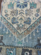 Load image into Gallery viewer, Vintage Turkish Blue and Ivory Ruggie Rug
