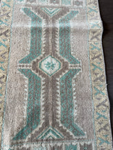 Load image into Gallery viewer, Vintage Turkish Ruggie Neutral and Green Rug
