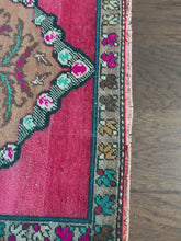 Load and play video in Gallery viewer, Vintage Turkish Pink Square Rug
