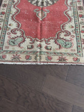 Load and play video in Gallery viewer, Vintage Turkish Rust and Sage Accent Rug
