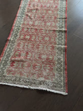 Load and play video in Gallery viewer, Vintage Turkish Brick, Ivory and Charcoal Runner Rug
