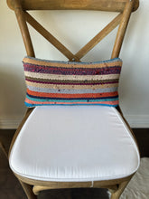 Load image into Gallery viewer, Vintage Turkish Rug Stripes Lumbar Pillow
