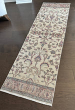 Load image into Gallery viewer, Vintage Turkish Ivory Floral Runner Rug
