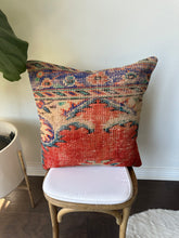 Load image into Gallery viewer, Vintage Turkish Rug Pillow
