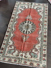 Load image into Gallery viewer, Vintage Turkish Rust and Sage Accent Rug
