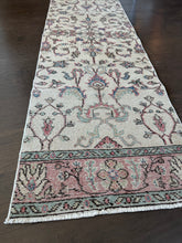 Load image into Gallery viewer, Vintage Turkish Ivory Floral Runner Rug
