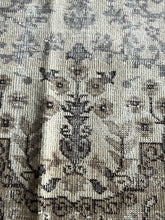 Load image into Gallery viewer, Vintage Turkish Ecru, Ivory and Gray Runner Rug
