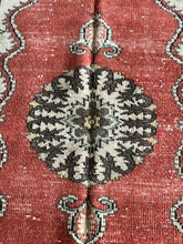 Load image into Gallery viewer, Vintage Turkish Rust and Sage Accent Rug
