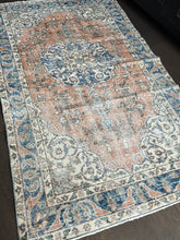 Load image into Gallery viewer, Vintage Turkish Rust and Blue Runner Accent Rug
