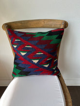 Load image into Gallery viewer, Vintage Turkish Colorful Kilim Rug Pillow
