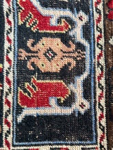 Load image into Gallery viewer, Vintage Turkish Red and Black Accent Floral Rug

