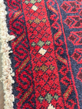 Load image into Gallery viewer, Vintage Turkish Red and Navy Accent Rug
