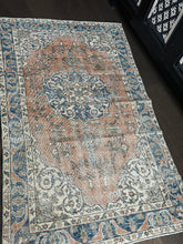 Load image into Gallery viewer, Vintage Turkish Rust and Blue Runner Accent Rug
