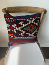 Load image into Gallery viewer, Vintage Turkish Kilim Rug Pillow

