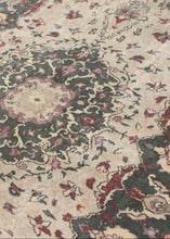 Load image into Gallery viewer, Vintage Turkish Neutral Green and Brick Red Area Rug
