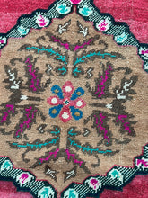 Load image into Gallery viewer, Vintage Turkish Pink Square Rug
