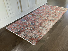 Load image into Gallery viewer, Vintage Turkish Terra Cotta and Navy Runner
