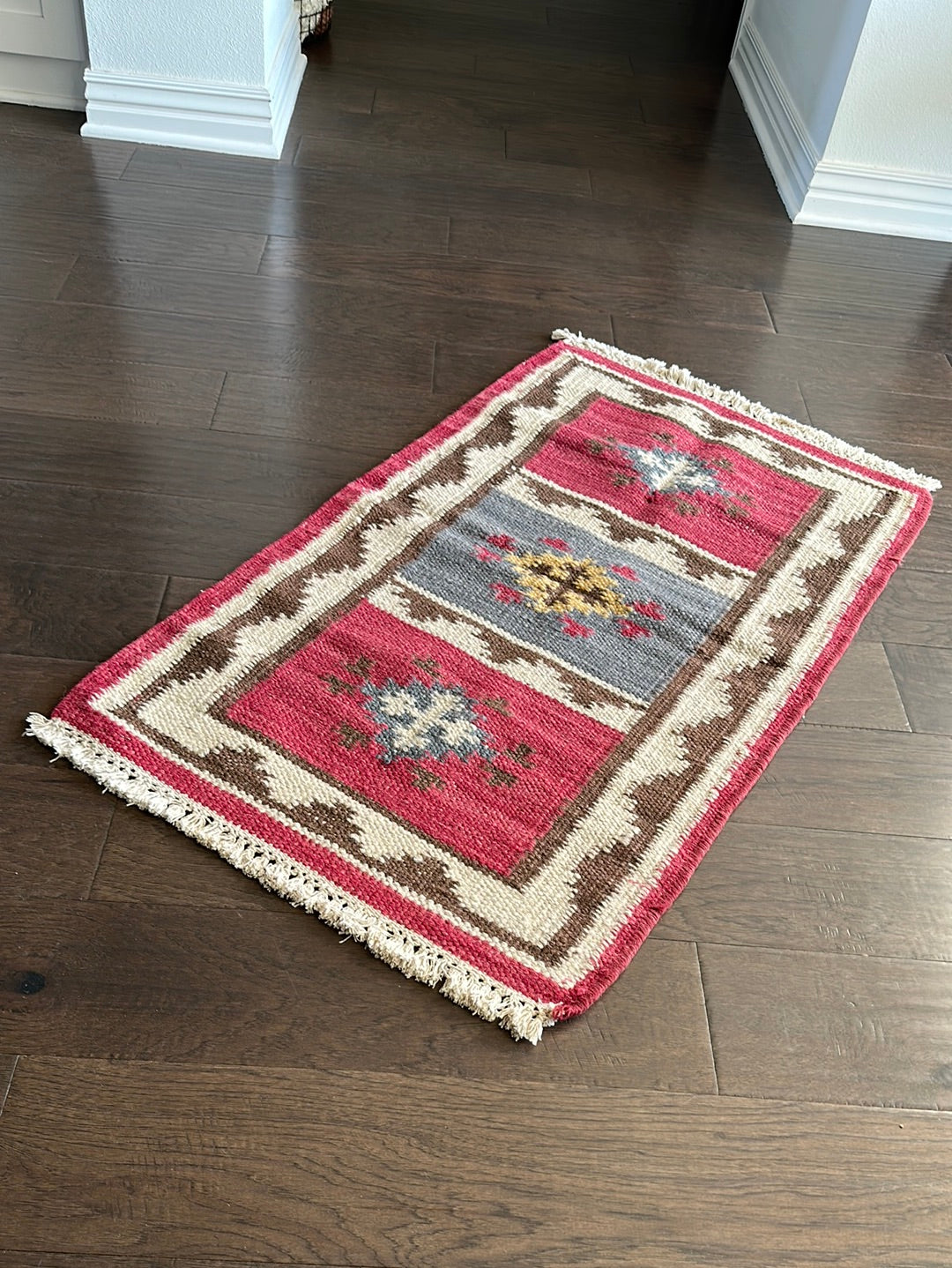 37.5×70 \"Call me” ViNTAGE TURKiSH RUG Vintage Turkish Rug Blue and Yellow 5.7' by 3.6' – Femme