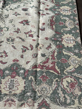 Load image into Gallery viewer, Vintage Turkish Neutral Green and Brick Red Area Rug
